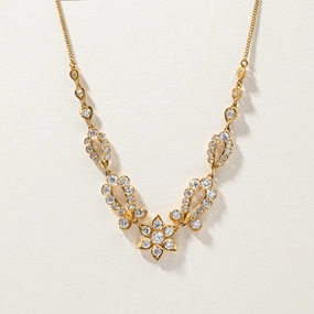 Floral Design Diamond Necklace | 9.11ctw | 17"| Outdoor Light Timeless Embellishments