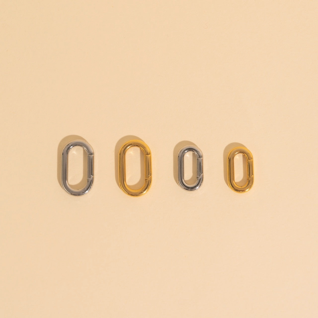 Layered Elegance Rectangle Necklace Charm Clasp