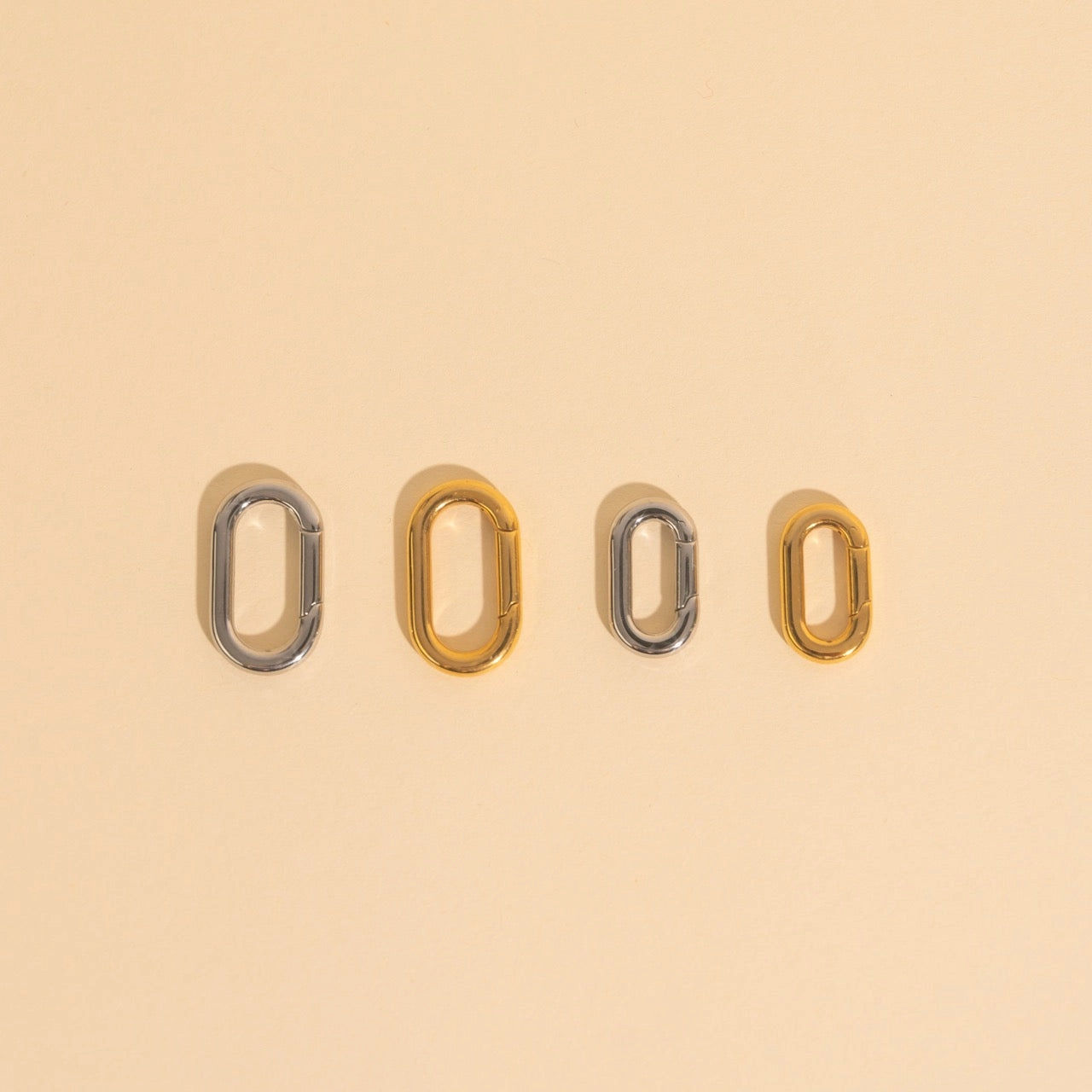 Evening Gift Understated Shine Rectangle Necklace Charm Clasp