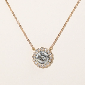Elite Shape Vintage Mid-Century 3.76ct GIA-graded Natural Diamond Necklace | 3.76ct GIA Diamond | Vintage Italian Hallmark 'Balestra' | 4.48ctw | 17" |