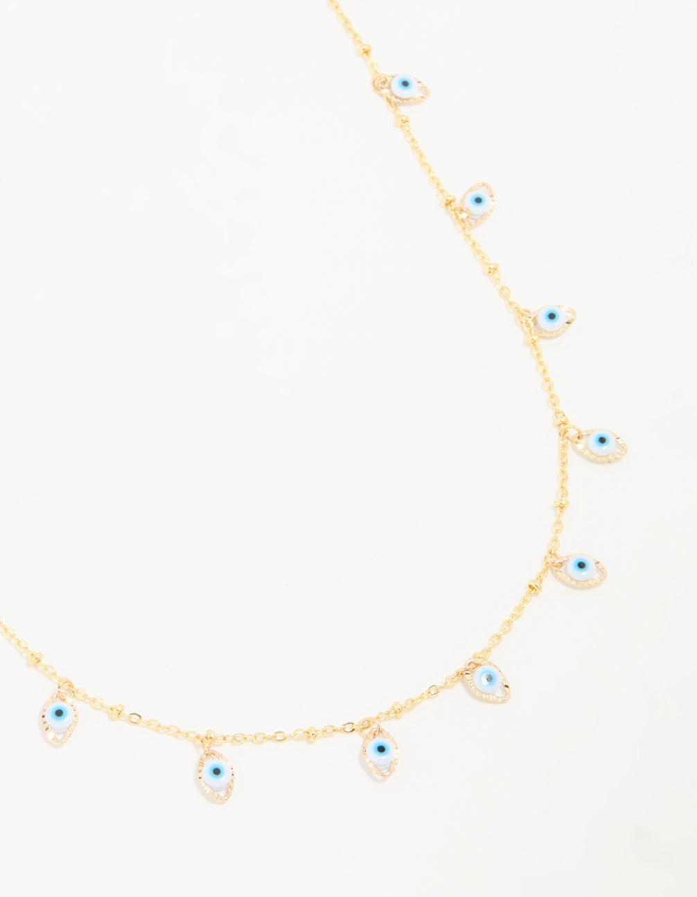 Fine Piece Waterproof Gold Plated Stainless Steel Evil Eye Necklace