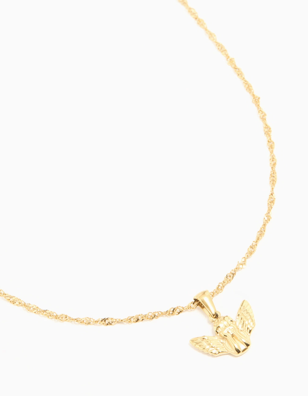 Value Design Waterproof Gold Plated Stainless Steel Short Bee Charm Necklace