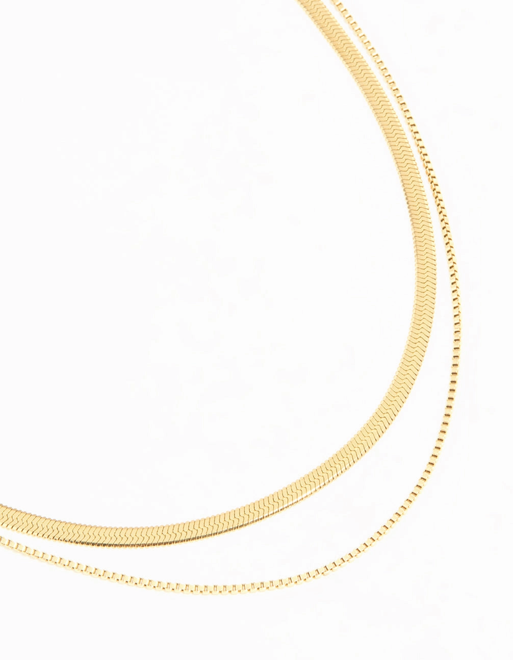 Birthday Pick Responsible Accessory Waterproof Gold Plated Stainless Steel Snake Chain Fine Layered Necklace