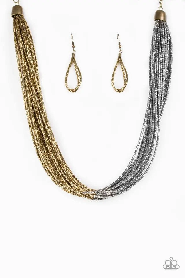 Paparazzi Accessories ?Flashy Fashion - Brass Necklace? Flat Rate Ship $4.50? Fall Fashion