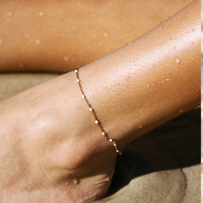 Dainty Art Countryside Flair White Beaded Anklet