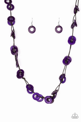 Paparazzi Accessories ?Waikiki Winds - Purple Necklace? Flat Rate Ship $4.50? Chic Accessory Simple Touch