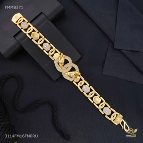 D cut AD with Jaguar Face Bracelet for Men - FMMB371 Legacy Piece