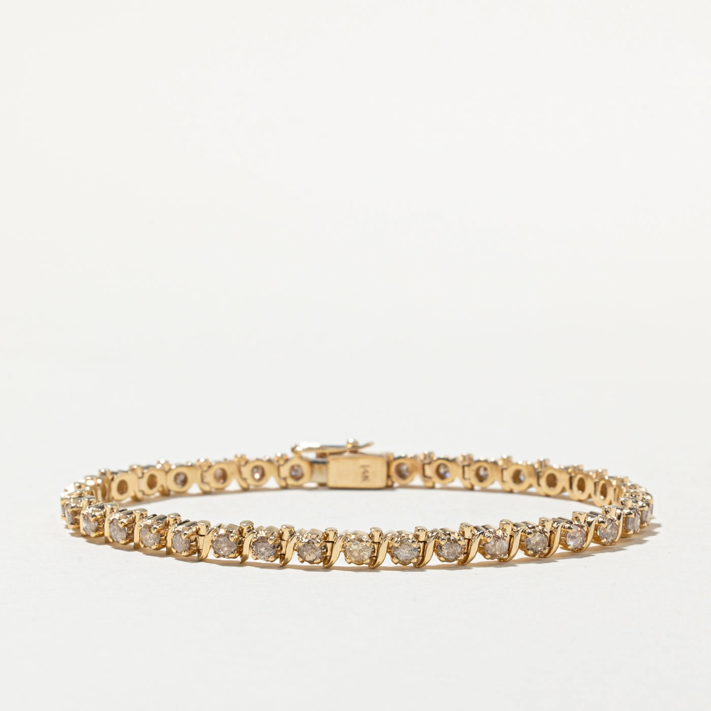 Unique Element Sparkling Style Yellow Diamond Tennis Bracelet | 2.08ctw | 7"