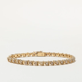 Unique Element Sparkling Style Yellow Diamond Tennis Bracelet | 2.08ctw | 7"